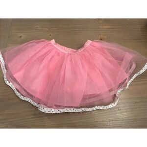 K16 Gymboree Girls Pink Tulle Tutu Skirt Polka Dot Trim Toddler 18-24 Months